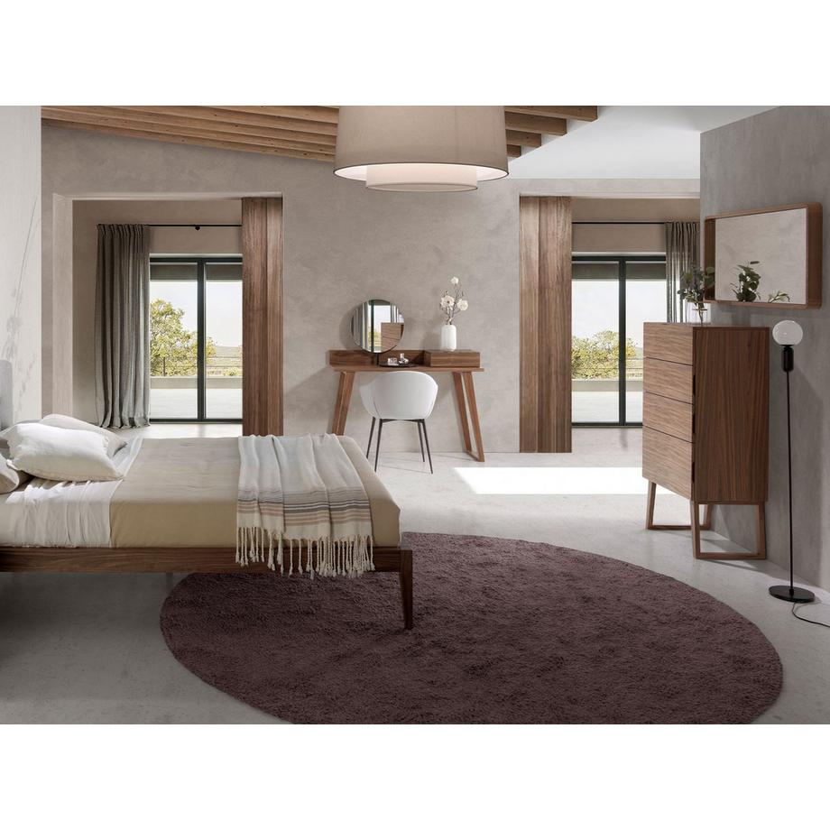 ANGEL CERDA Miroir mural rectangulaire noyer  