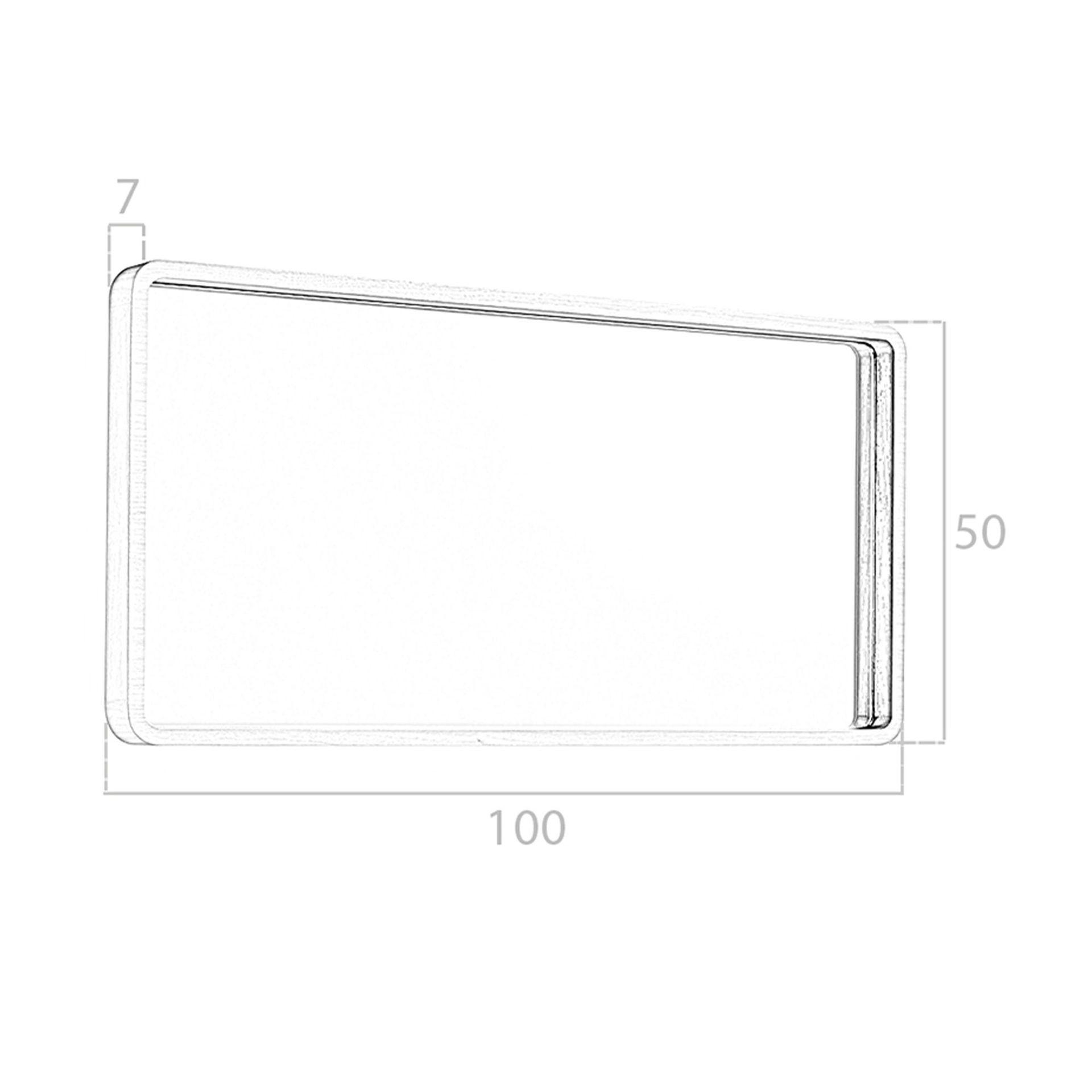 ANGEL CERDA Miroir mural rectangulaire noyer  