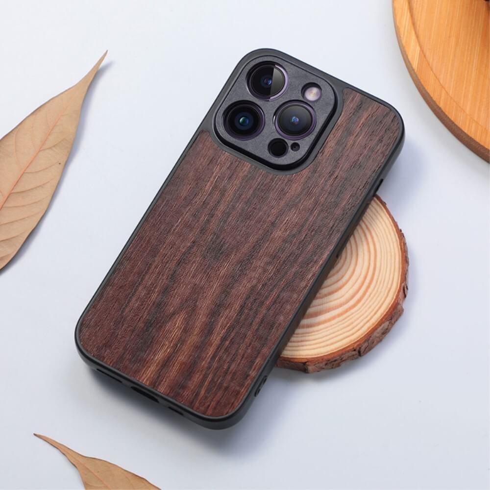 Cover-Discount  iPhone 15 Plus - Rückenhülle Mit Holz-struktur 