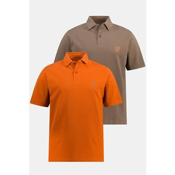 Lot de 2 polos collection Basic - maille piquée et coton peigné