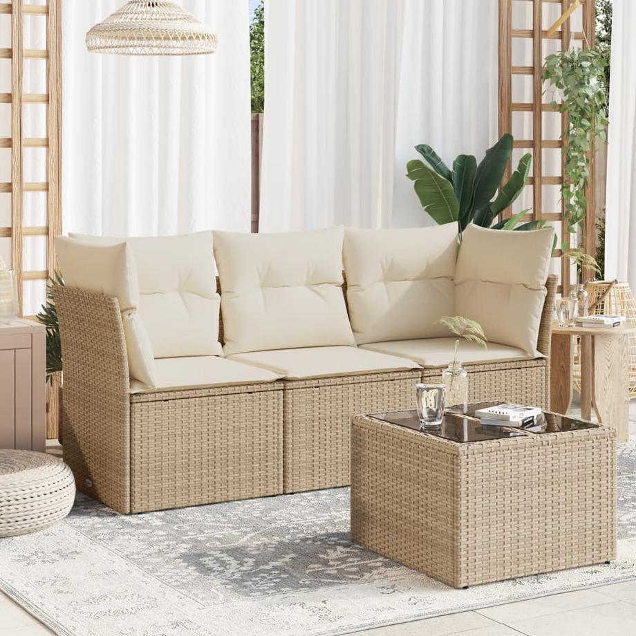VidaXL Ensemble de canapés de jardin rotin synthétique  