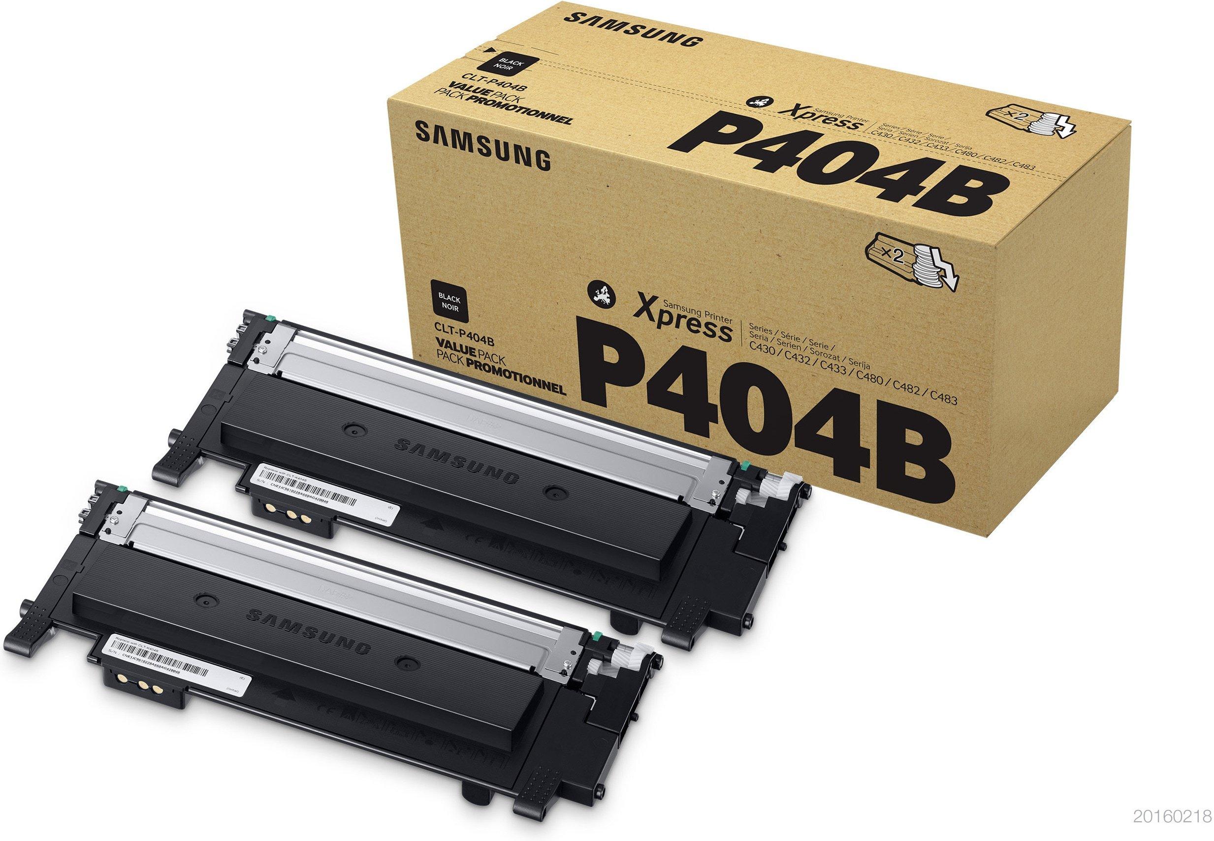 Hewlett-Packard  Cartucce toner nero CLT-P404B in confezione doppia. 