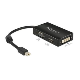 DeLock  Adaptateur mini Displayport vers VGA HDMI DVI passif 