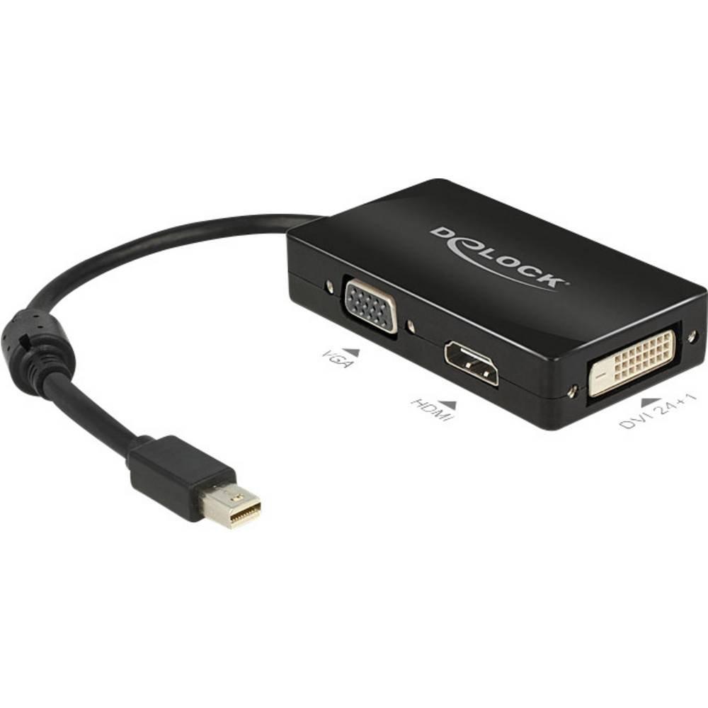 DeLock  DisplayPort / VGA / HDMI / DVI Adapter [1x Mini-DisplayPort Stecker - 1x VGA-Buchse, HDMI-Buchse 