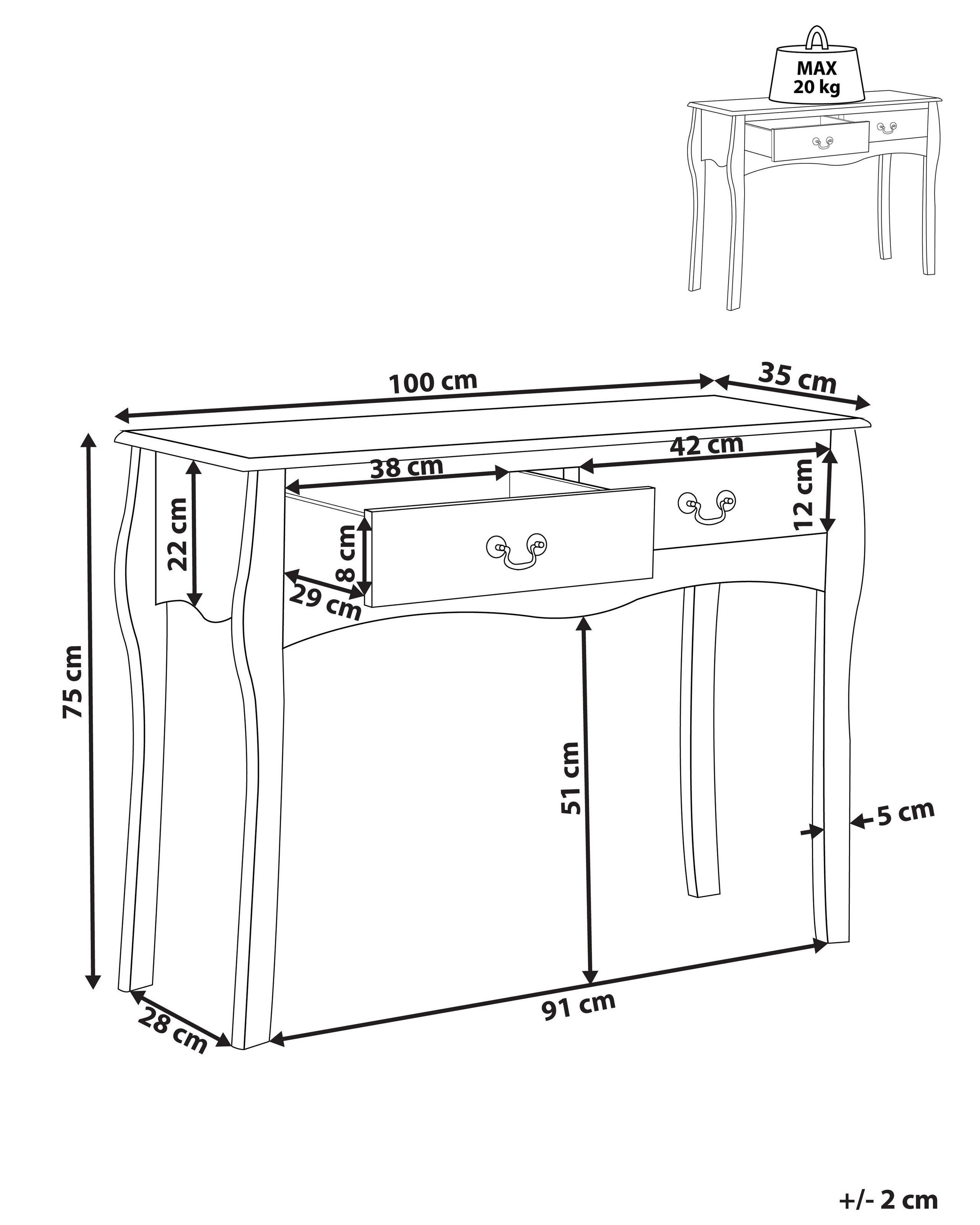 Beliani Console en MDF Rétro KLAWOCK  