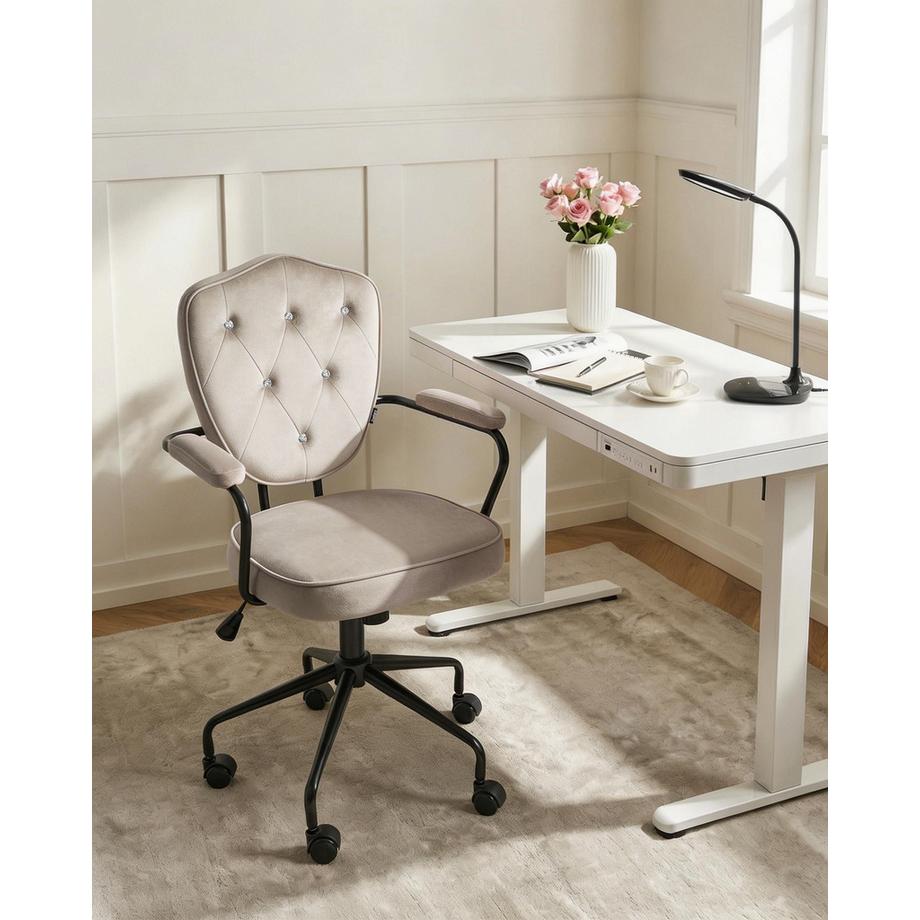 Beliani Chaise de bureau en Velours Glamour VELISSE  