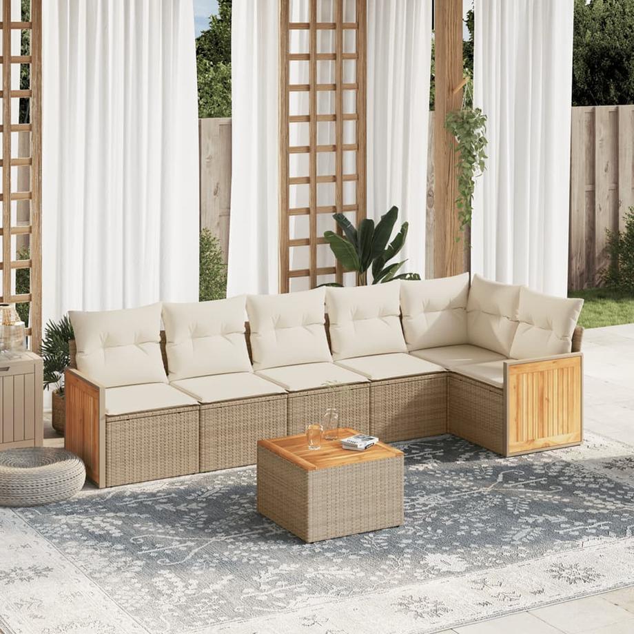 VidaXL Ensemble de canapés de jardin rotin synthétique  