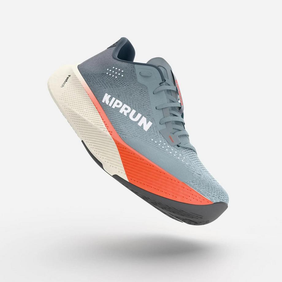 KIPRUN Chaussures de sport amorti synthétique Chaussures de running route homme, Kiprun Kipride Bleu et Orange 