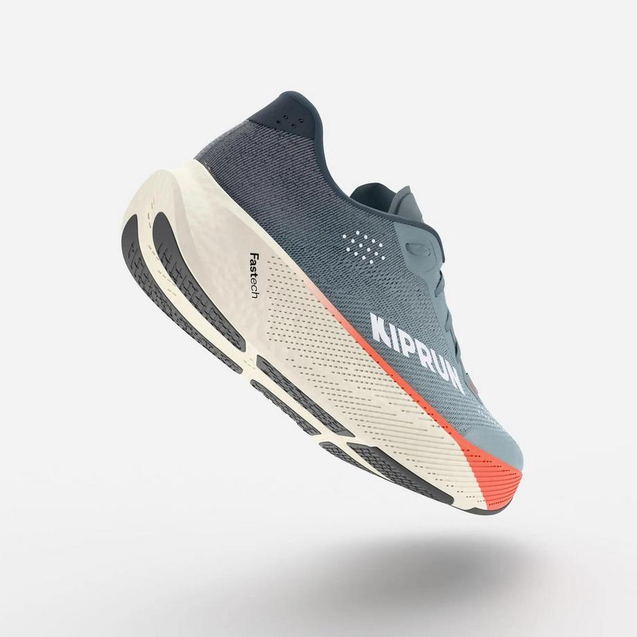 KIPRUN Chaussures de sport amorti synthétique Chaussures de running route homme, Kiprun Kipride Bleu et Orange 