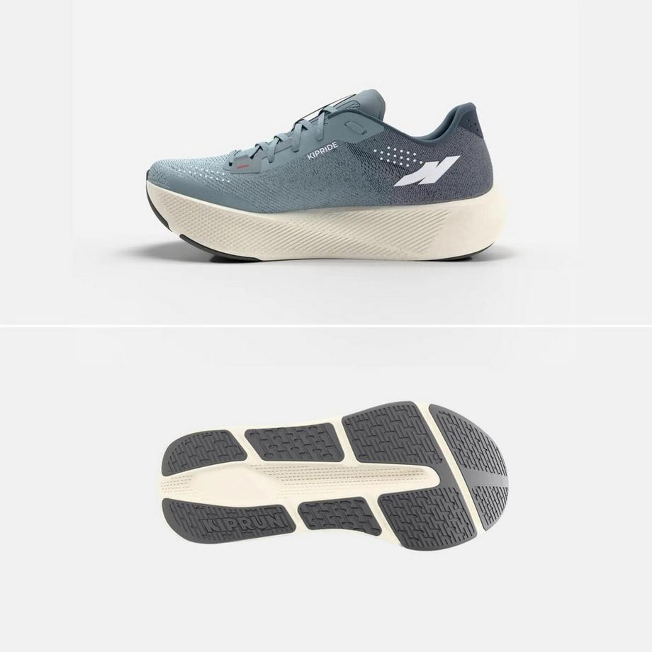 KIPRUN Chaussures de sport amorti synthétique Chaussures de running route homme, Kiprun Kipride Bleu et Orange 