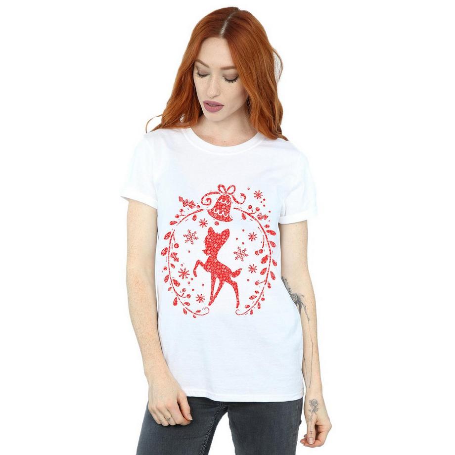 Disney Bambi T-Shirt Ghirlanda Natalizia  
