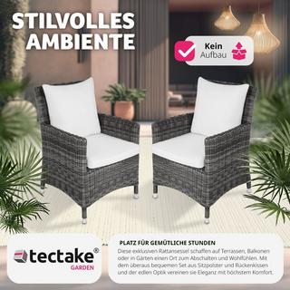 Tectake 2x Fauteuil de jardin SANREMO  