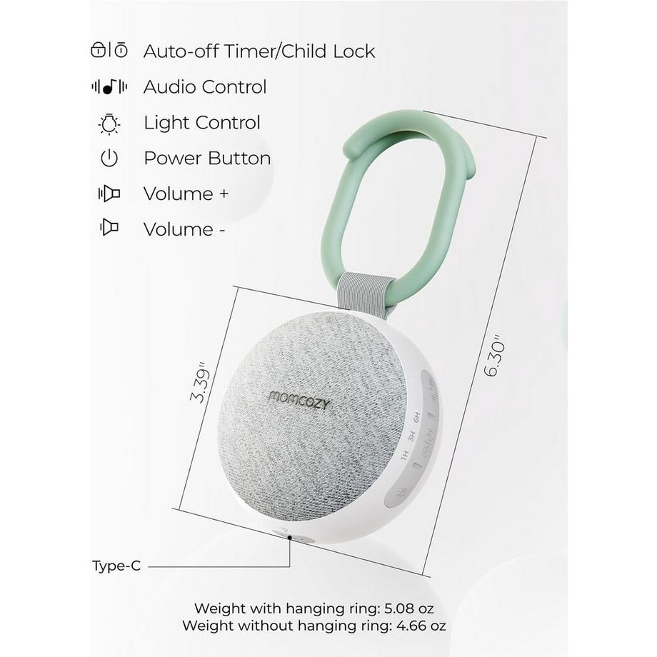 Momcozy  Machine sonore portable avec veilleuse 