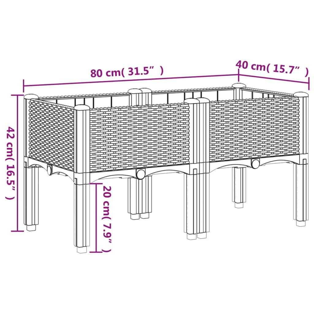 VidaXL Pflanzkübel polypropylen  