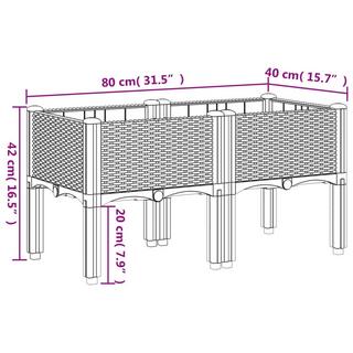 VidaXL Pflanzkübel polypropylen  