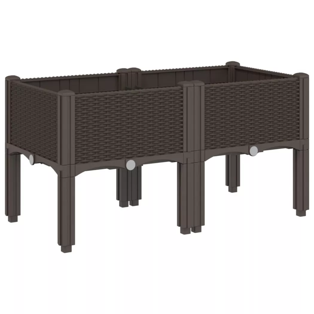 VidaXL - fioriera da giardino Polipropilene, One Size, Marrone