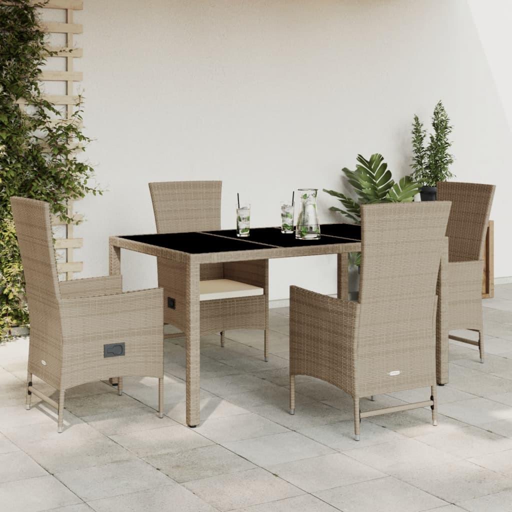 VidaXL set da pranzo da giardino Polirattan  