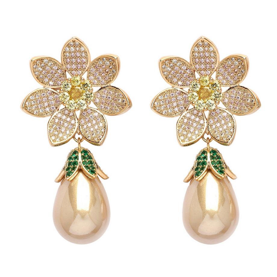 Diva Orecchini a Goccia Floreali Delicati