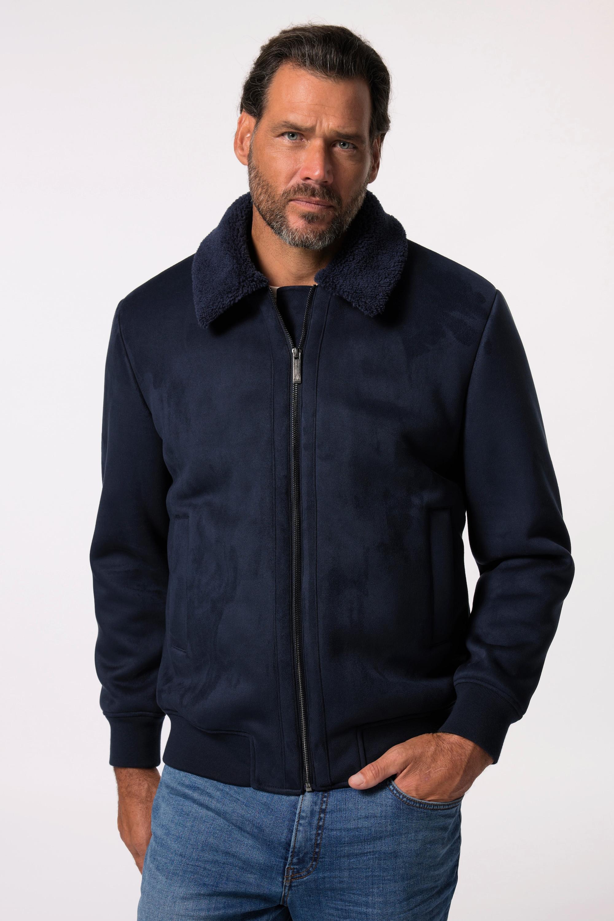 JP1880 Bomberjacke Lederoptik Teddyfutter  