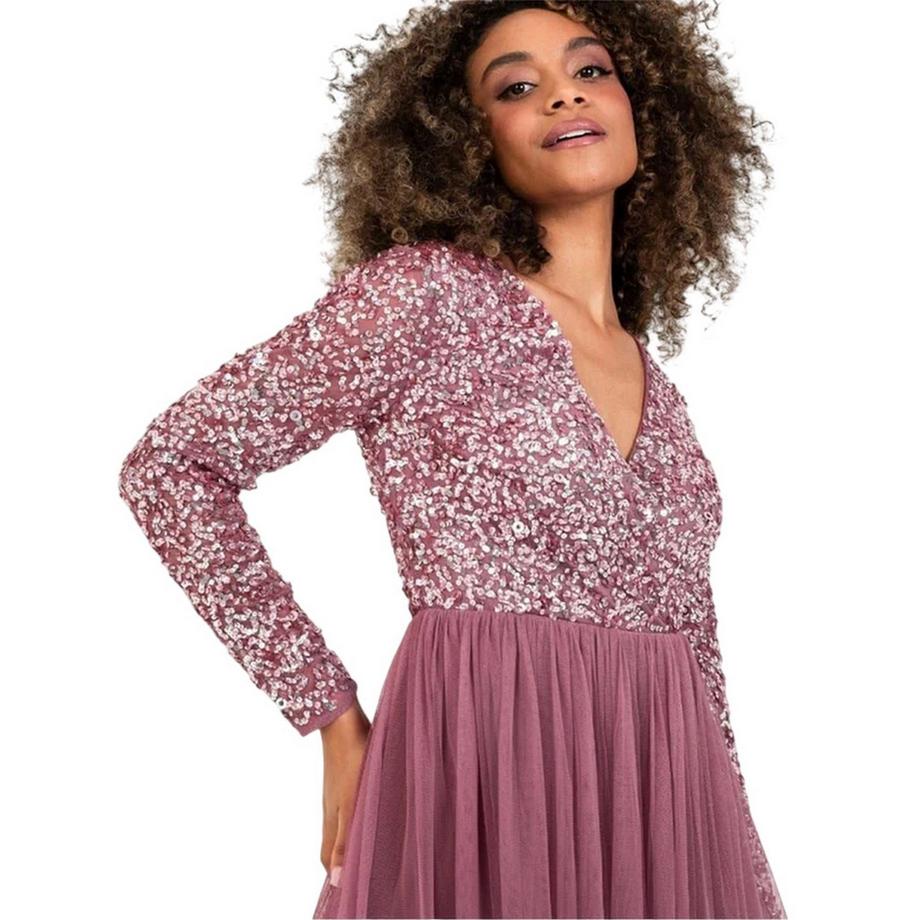 Deluxe  Robe Portefeuille Manches Longues 