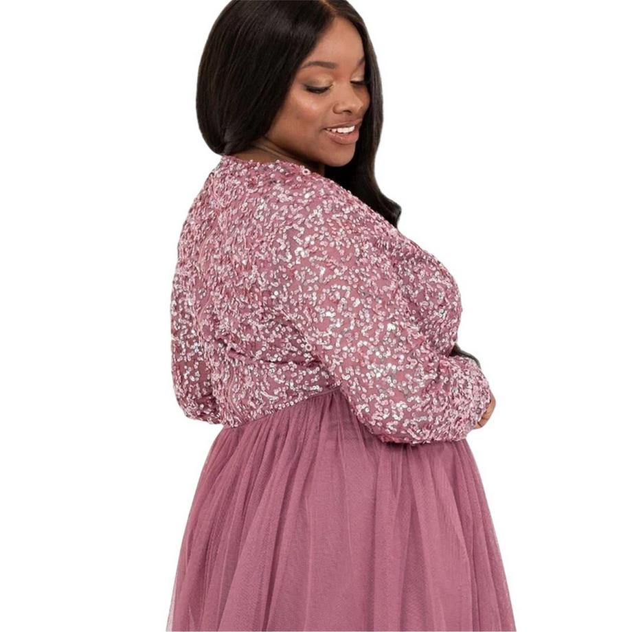 Deluxe  Robe Portefeuille Manches Longues 