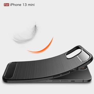 Cover-Discount  iPhone 13 Mini - Metall Carbon Look Gummi Hülle 