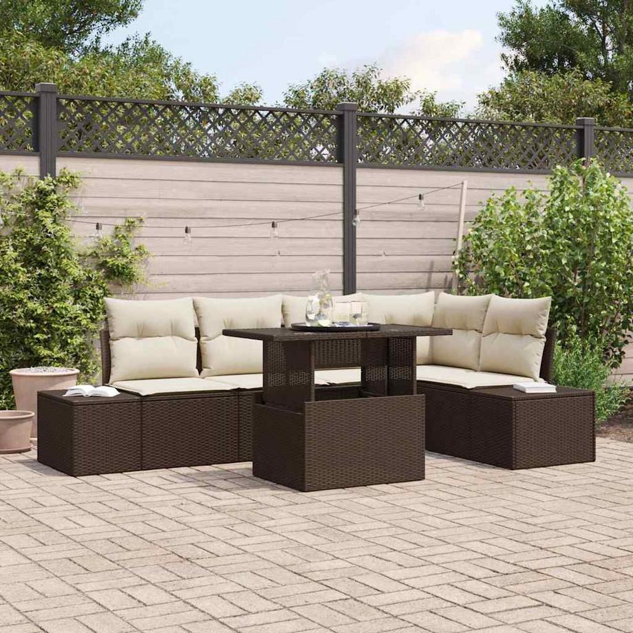 VidaXL Ensemble de canapé de jardin poly rattan  