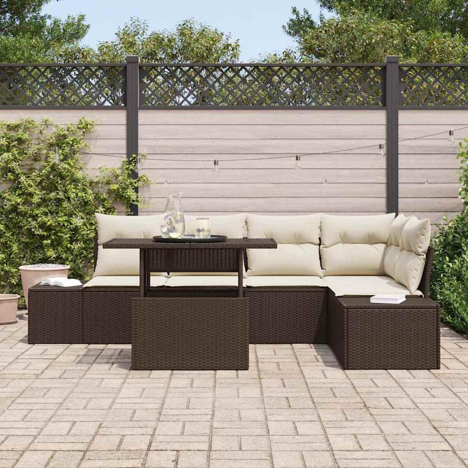 VidaXL Ensemble de canapé de jardin poly rattan  
