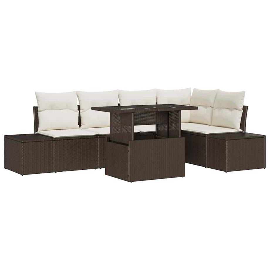 Ensemble de canapé de jardin poly rattan