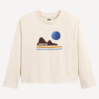 La Redoute Collections  Bedrucktes Langarmshirt mit Pailletten 