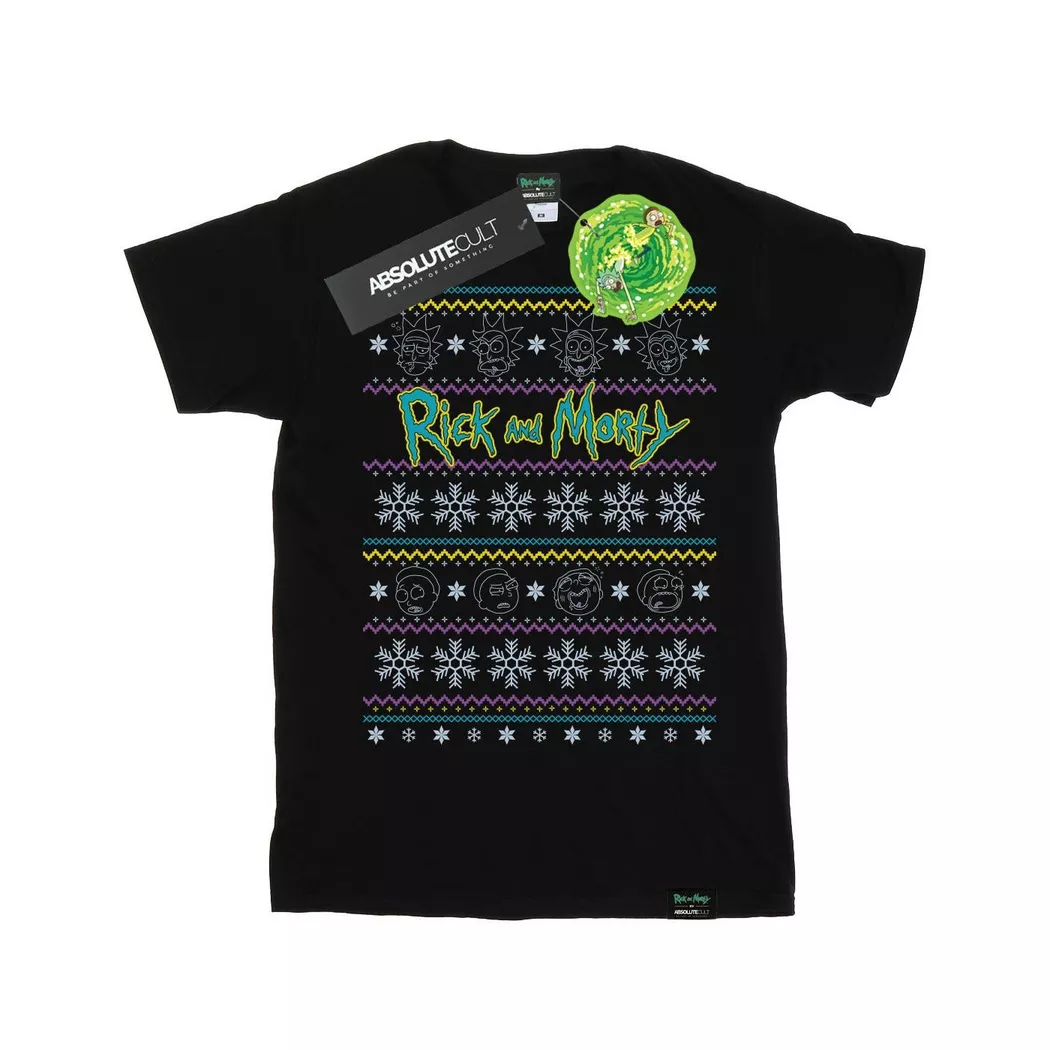 Rick And Morty - TShirt, für Damen, Schwarz, Größe S