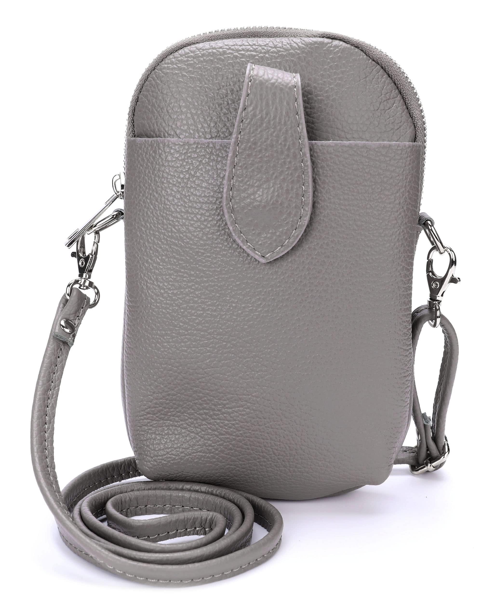 Only-bags.store Petit sac à bandoulière en cuir, sac à main pour téléphone portable en cuir véritable, sac à bandoulière transversal Petit sac à bandoulière en cuir, sac à main pour téléphone portable en cuir véritable, sac à bandoulière transversal 