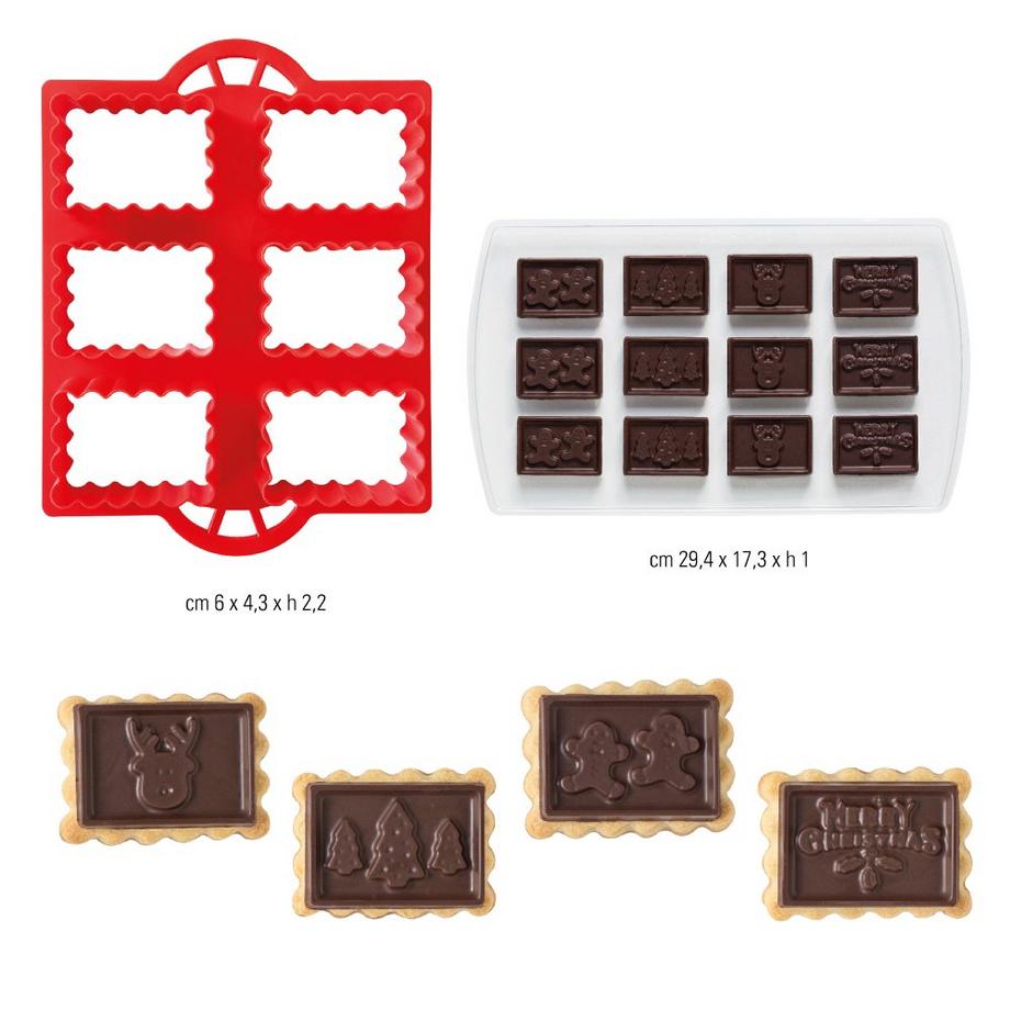 Decora Emporte-pièce biscuit au beurre et moule à chocolat Noël  