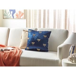 Beliani Coussin en Velours Moderne BLUESTEM  