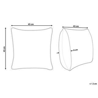 Beliani Dekokissen aus Samtstoff Modern BLUESTEM  