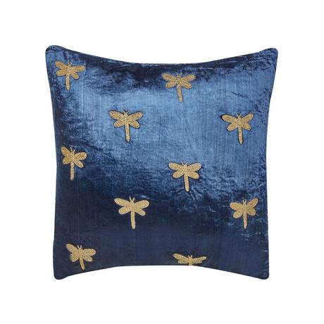 Beliani Coussin en Velours Moderne BLUESTEM  