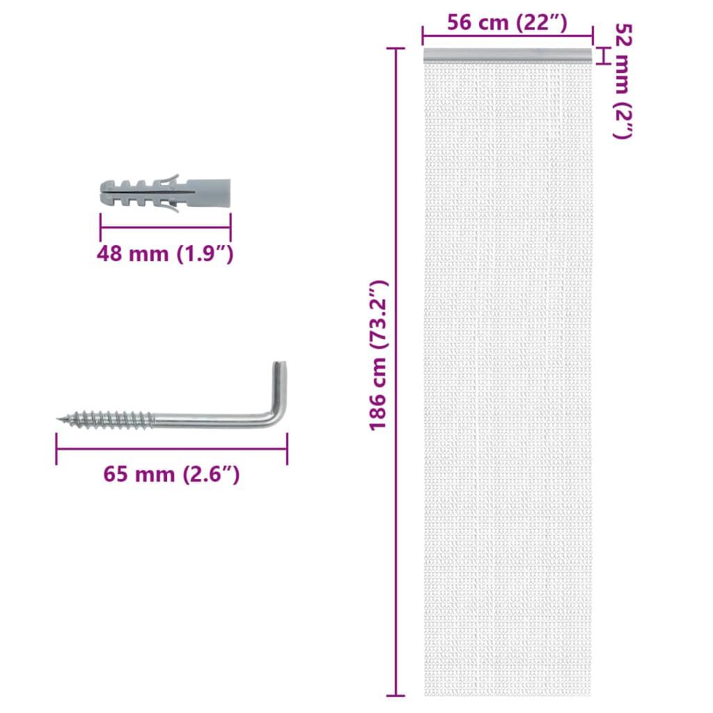 VidaXL  zanzariera da porta a catena Alluminio 