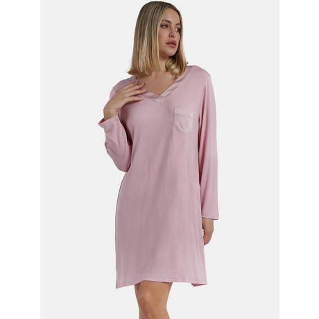 Admas  Chemise de nuit manches longues Satin Bands 