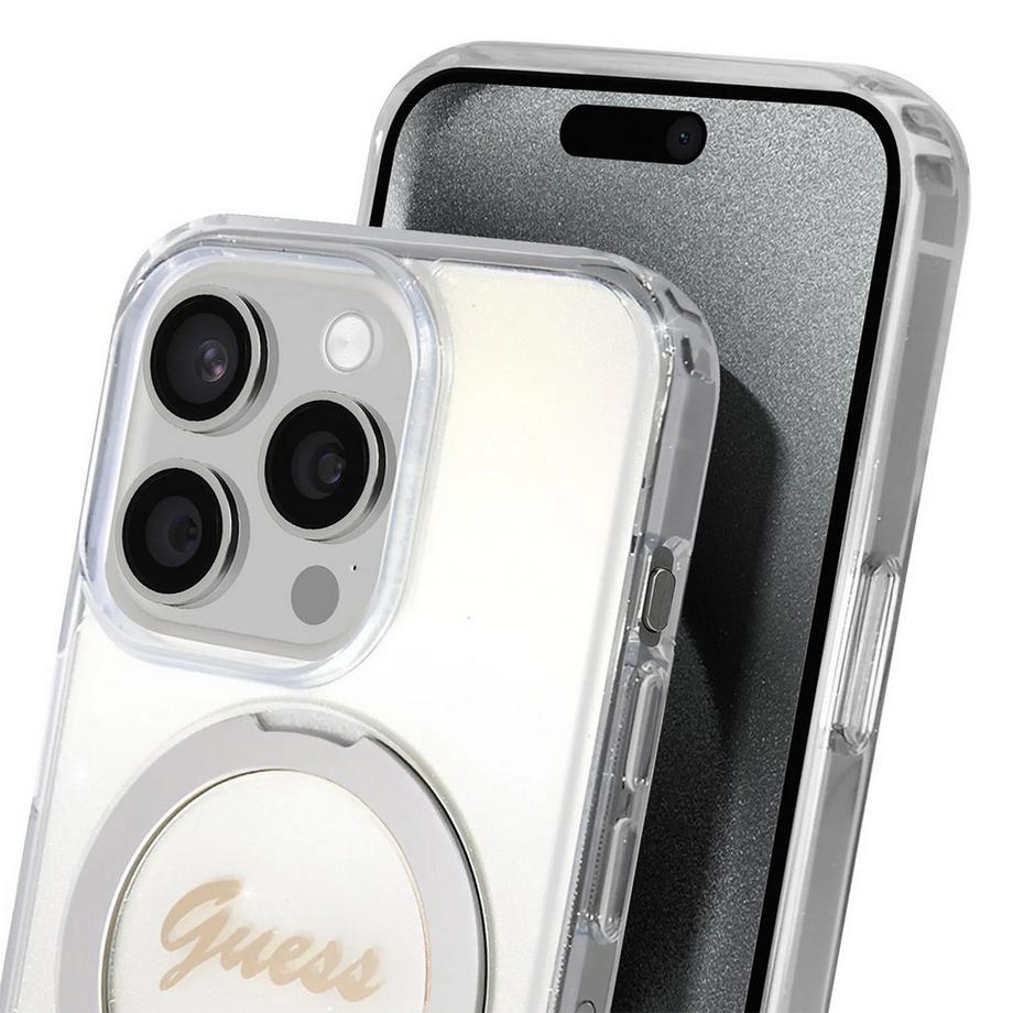 GUESS  Cover MagSafe iPhone 15 Pro Ring Stand 