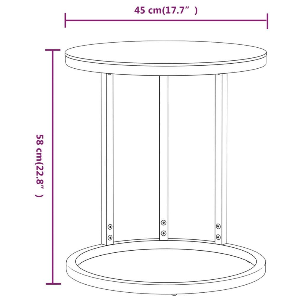 VidaXL Table d'appoint verre  