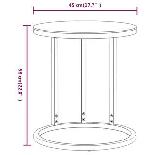 VidaXL Table d'appoint verre  