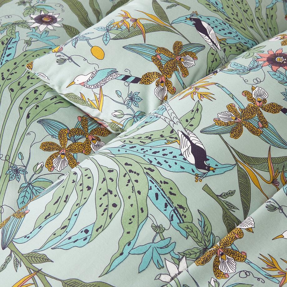 La Redoute Intérieurs Eden Flower Baumwollperkal Duvetbezug  