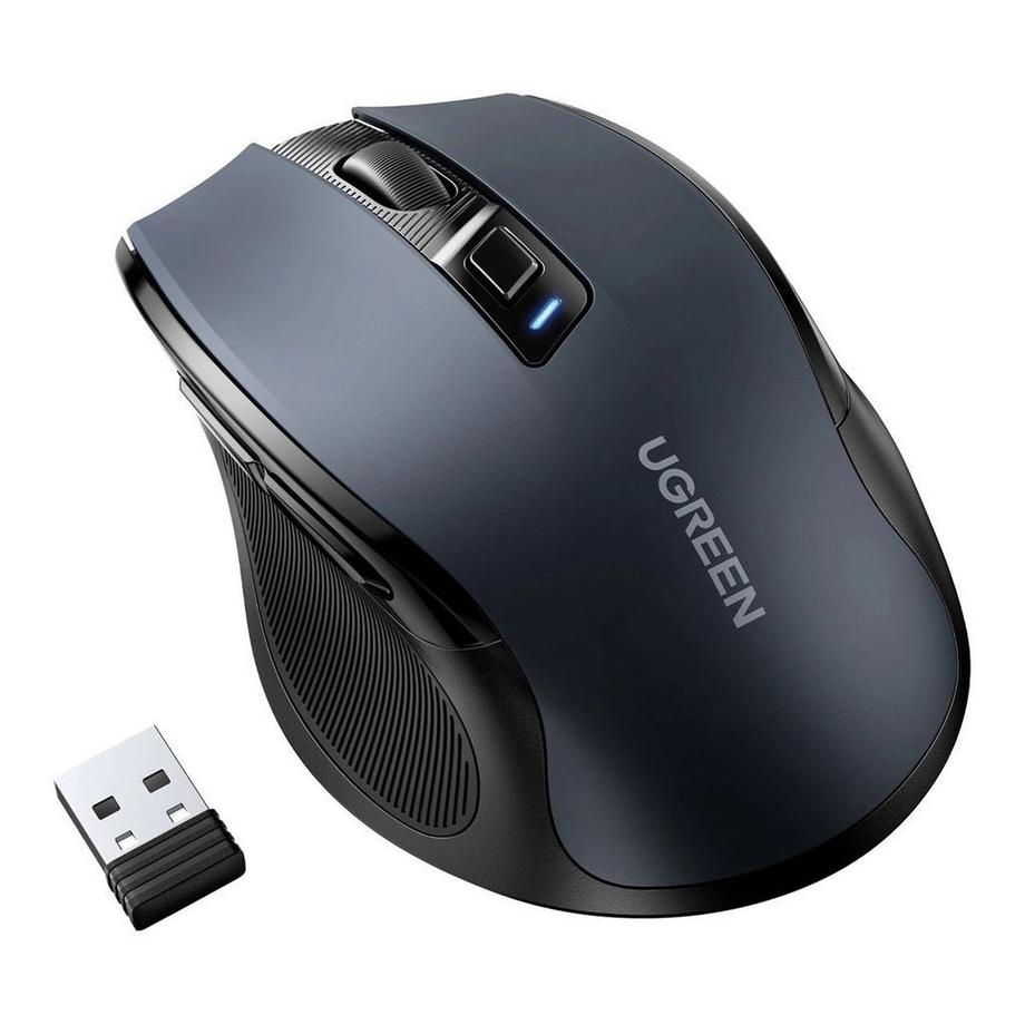 Mouse ottico wireless Ugreen, USB 2.4GHz / Bluetooth 5.0, 4000 DPI - Nero