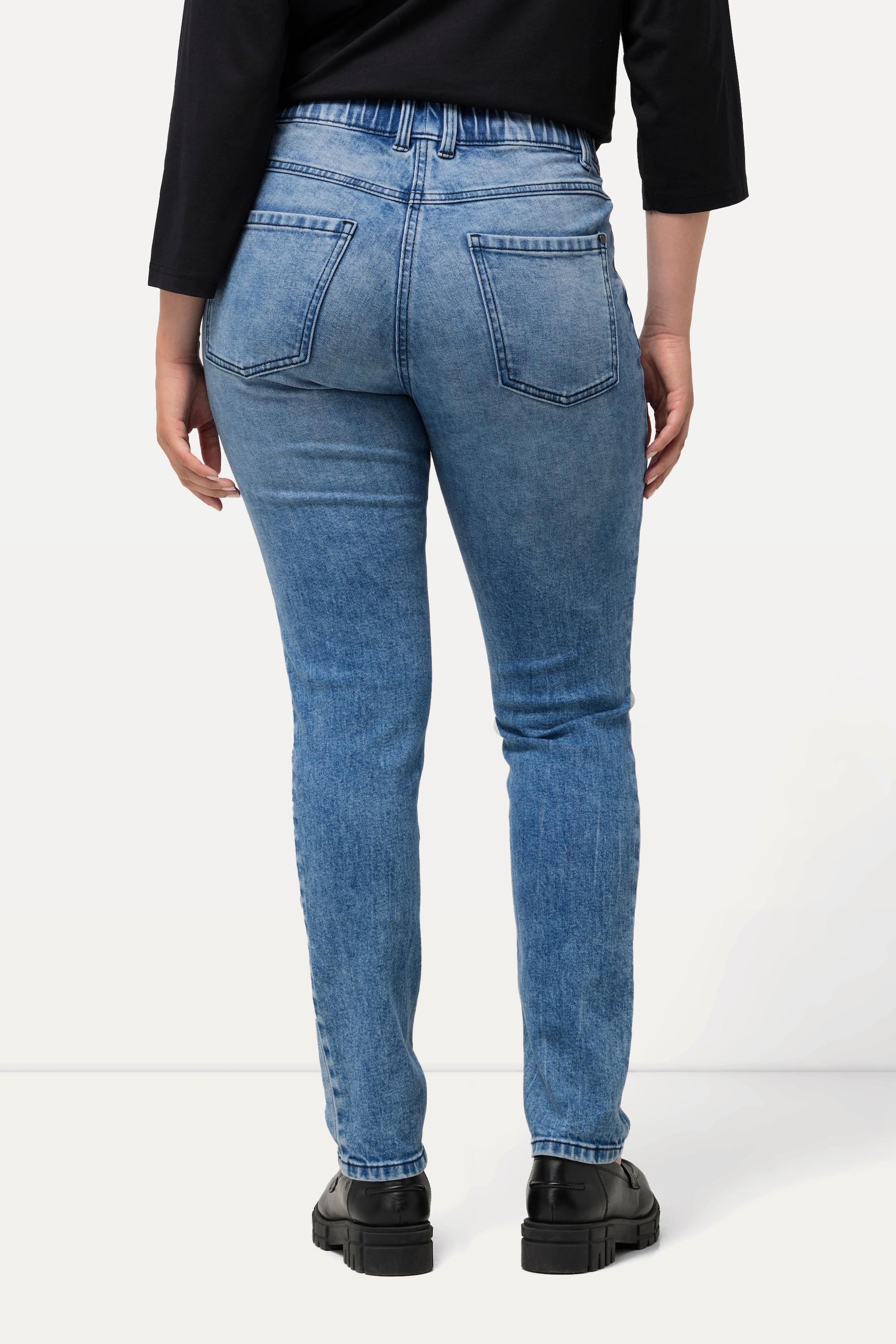 Ulla Popken  Jeans Sarah, Wascheffekte, schmales, konisches Bein 