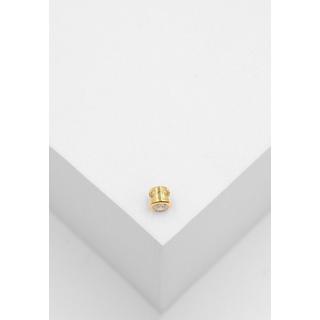 MUAU Schmuck  Solitär Anhänger Zargenfassung Gelbgold 750 Diamant 0.20ct. 5.5x5.5mm 