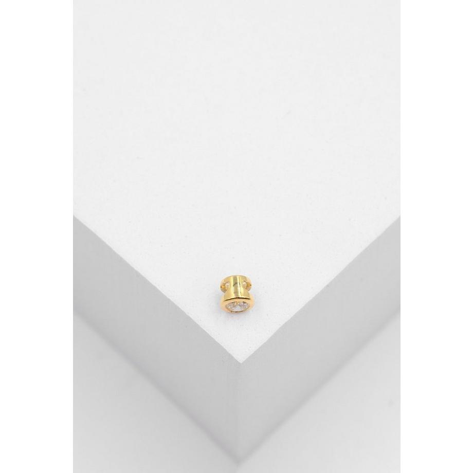 MUAU Schmuck  Solitär Anhänger Zargenfassung Gelbgold 750 Diamant 0.20ct. 5.5x5.5mm 