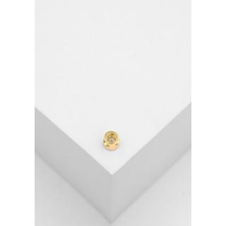 MUAU Schmuck  Solitär Anhänger Zargenfassung Gelbgold 750 Diamant 0.20ct. 5.5x5.5mm 