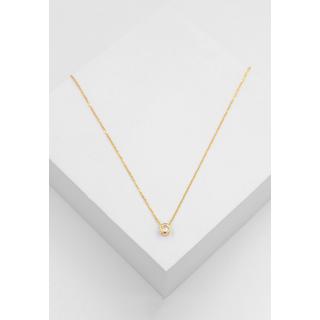 MUAU Schmuck  Solitär Anhänger Zargenfassung Gelbgold 750 Diamant 0.20ct. 5.5x5.5mm 