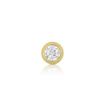 Pendentif solitaire Monture en or jaune 750 Diamant 0.20ct. 5.5x5.5mm