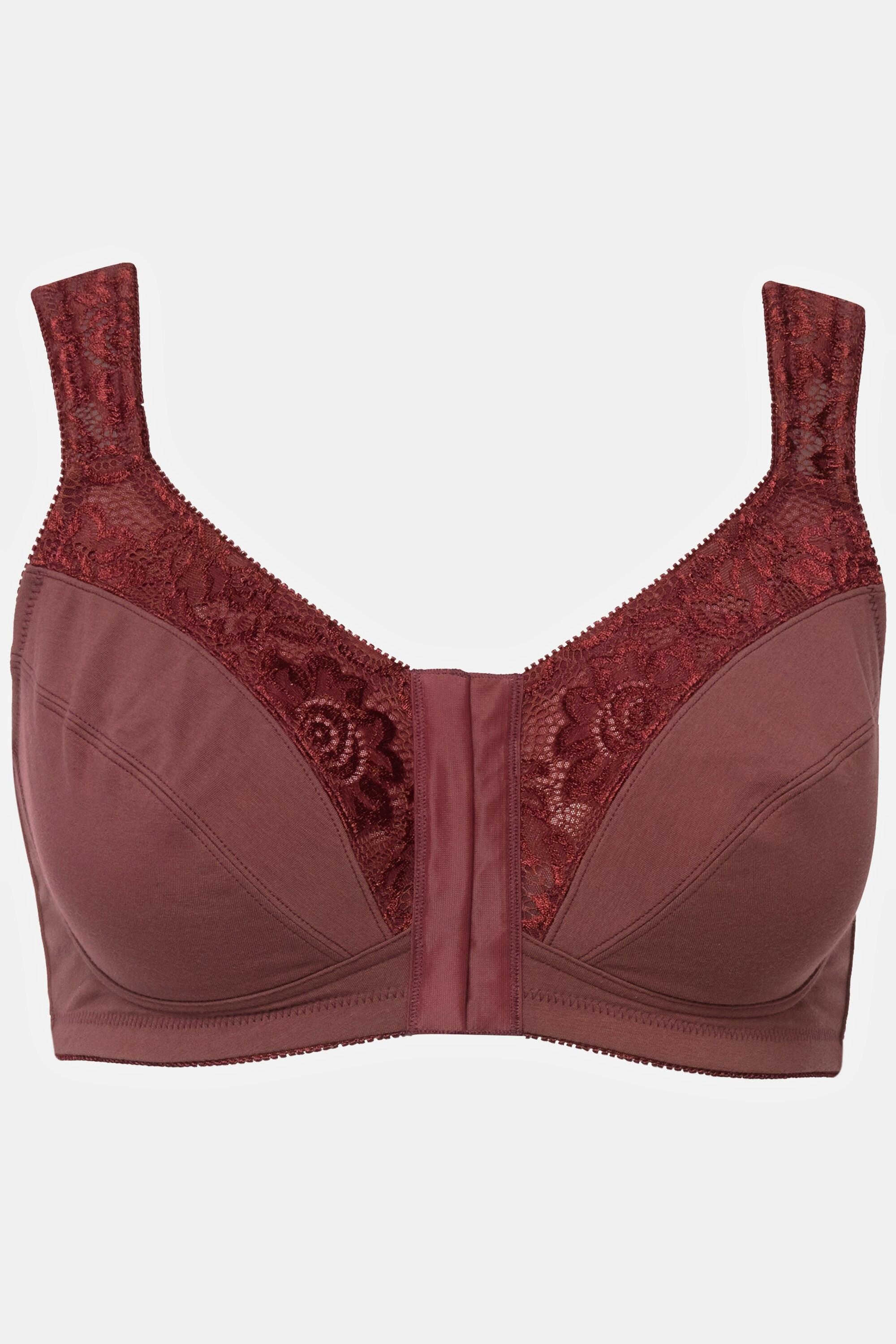 Ulla Popken  Soutien-gorge de maintien, sans armatures, fermé à l'avant, bonnet C - D 